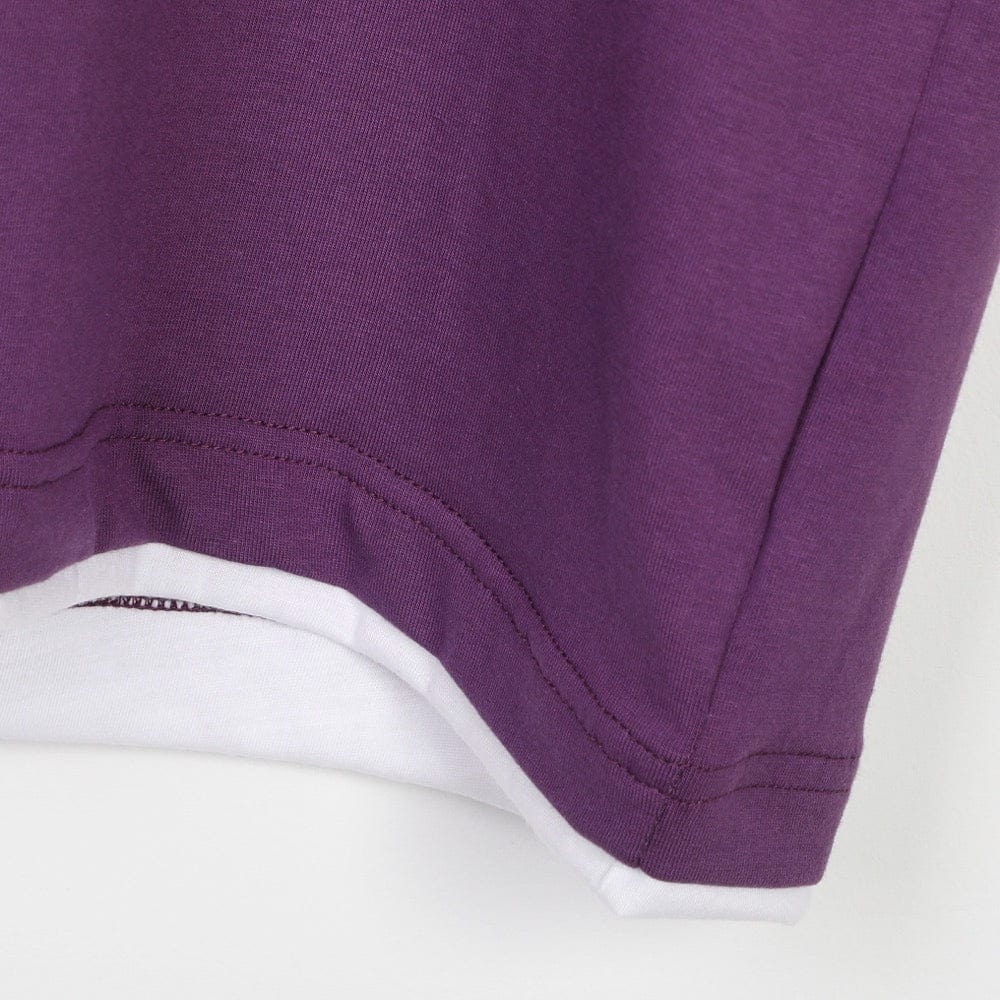 تيشيرت بغطاء رأس رجالي سينجل ليكرا; بنفسجي