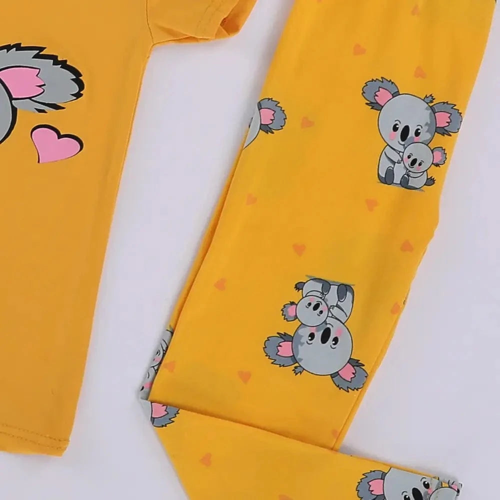 بيجامه تيشرت وبنطلون اطفالي الوان متعدده من او اي