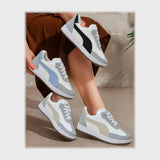 حذاء سنيكرز حريمى فوندي جلد إسكاي مستورد ونعل PVC حقن الوان متعددة جميع المواسم من الشماع - rt-210