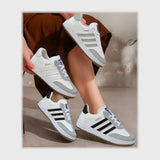 حذاء سنيكرز حريمى فوندي جلد إسكاي مستورد ونعل PVC حقن الوان متعددة جميع المواسم من الشماع - rt-213