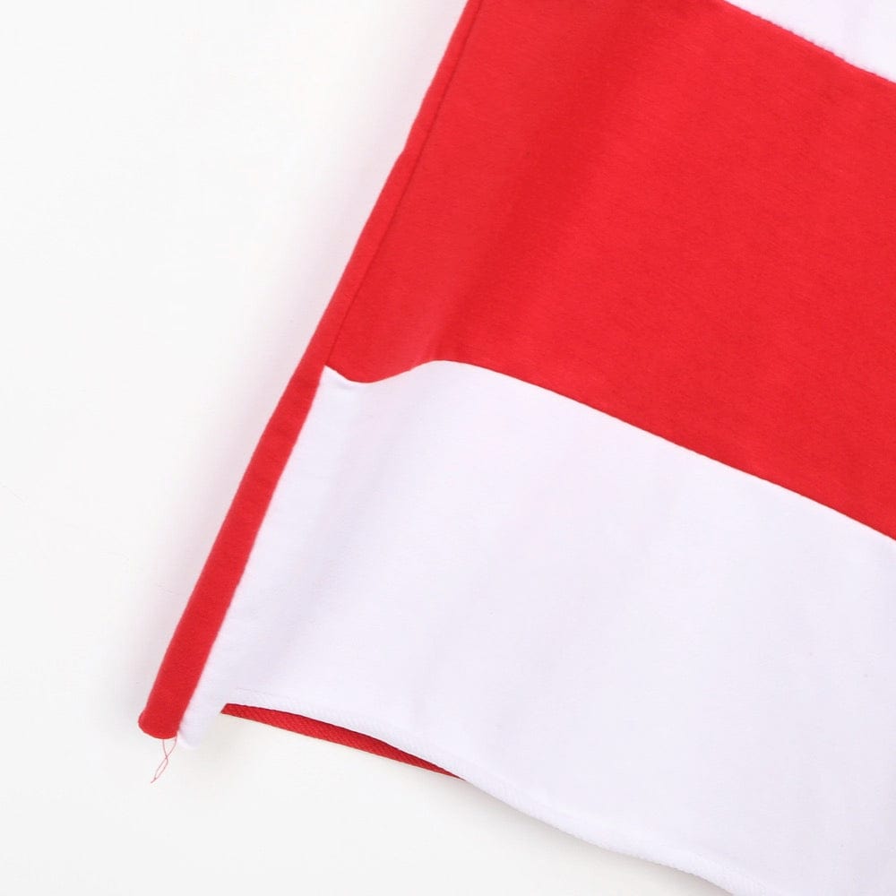 تيشيرت رجالي سينجل ليكرا; أحمر