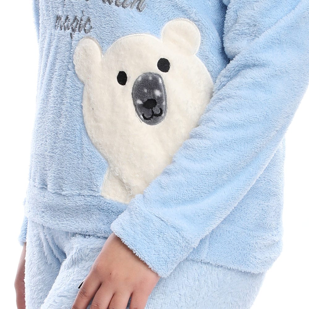 بيجامة من تيندون رجالي بولار، لبني