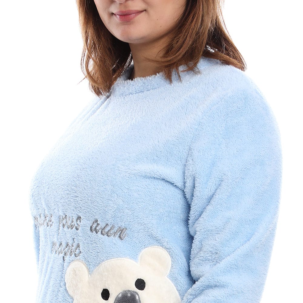 بيجامة من تيندون رجالي بولار، لبني