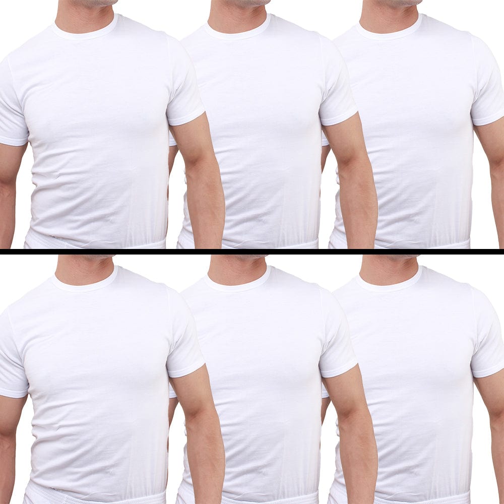 تيشيرت بدي نصف كم ورقبة دائرية رجالي أبيض من فورما