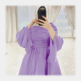 فستان كشكشه بكم واسع من آخر شياكة