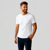 تيشيرت ساده رجالى سنجل شعيرات الوان متعددة صيفى من فرعون - 1-White