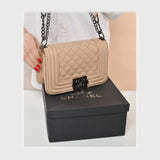 شنطة كروس حريمى جلد 2اسود*لون جميع المواسم من فلامنجو - 100