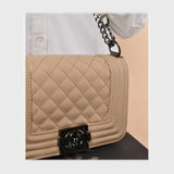 شنطة كروس حريمى جلد 2اسود*لون جميع المواسم من فلامنجو - 100