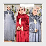 إسدال صلاة حريمي قطيفة مصري ألوان متعددة شتوي من إيه إل واي - 10012