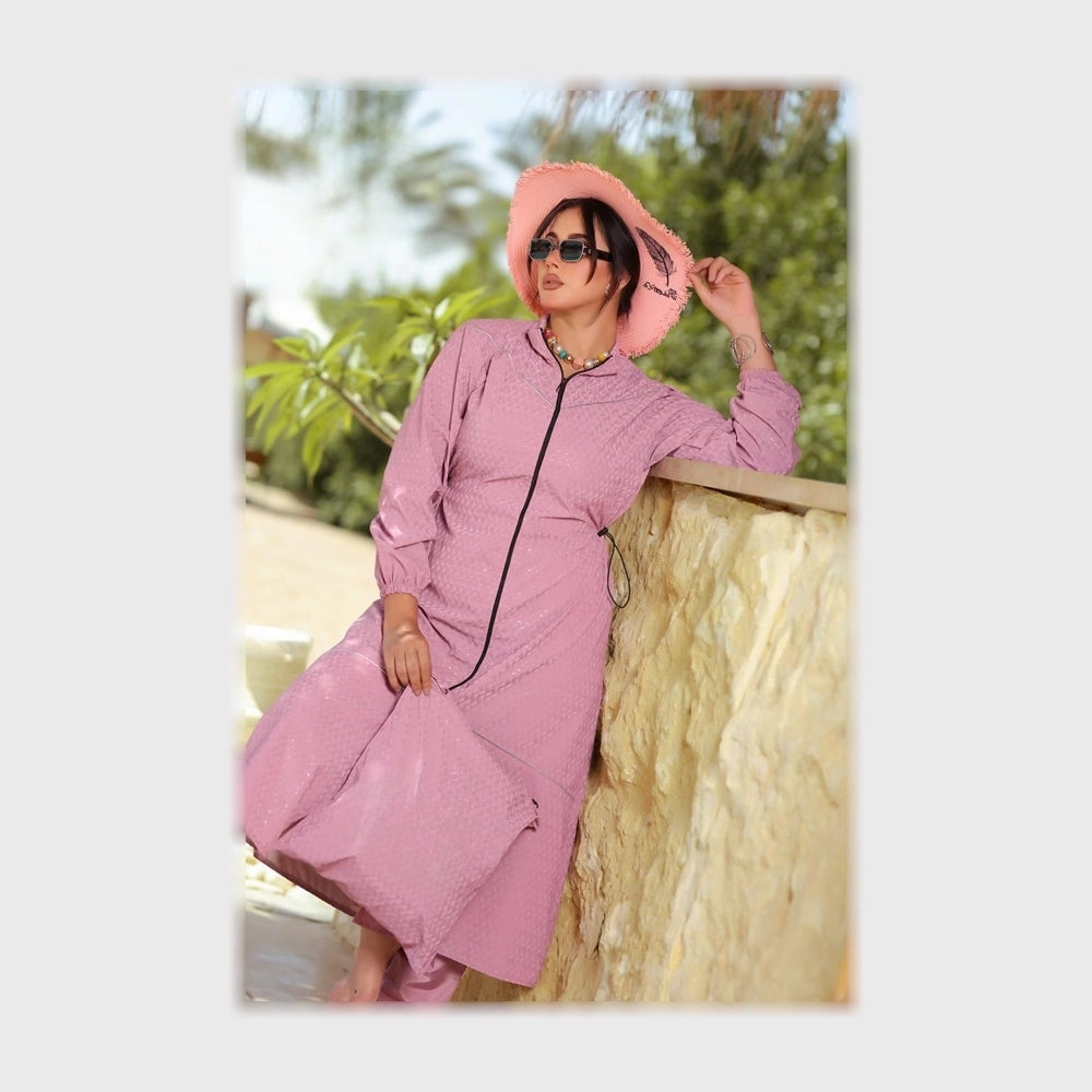 مايوة شرعي اوفر سايز حريمى وتربروف طباعه 3D الوان متعددة صيفى من باص ورد - 1015-PP