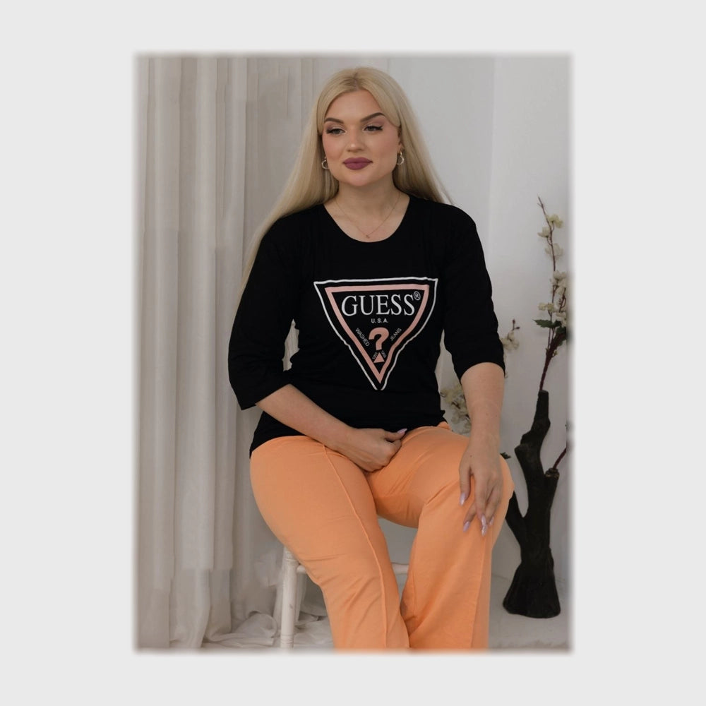 ترنج قطعتين بنطلون وتيشيرت حريمى سينجل قطن مشكل الوان صيفى من بامبوا هوم وير & ايتن لانچرى - 102