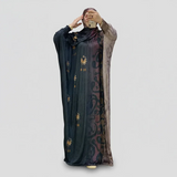 ملحفه اكمام طويلة قطيفه مضلع كنار بالطول من الجنبين مقاس فري سايز حريمى قطيفه فرنساوي مضلع الوان متعددة شتوي من اتش جي - 1051-ML-7