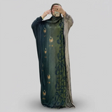 ملحفه اكمام طويلة قطيفه مضلع كنار بالطول من الجنبين مقاس فري سايز حريمى قطيفه فرنساوي مضلع الوان متعددة شتوي من اتش جي - 1051-ML