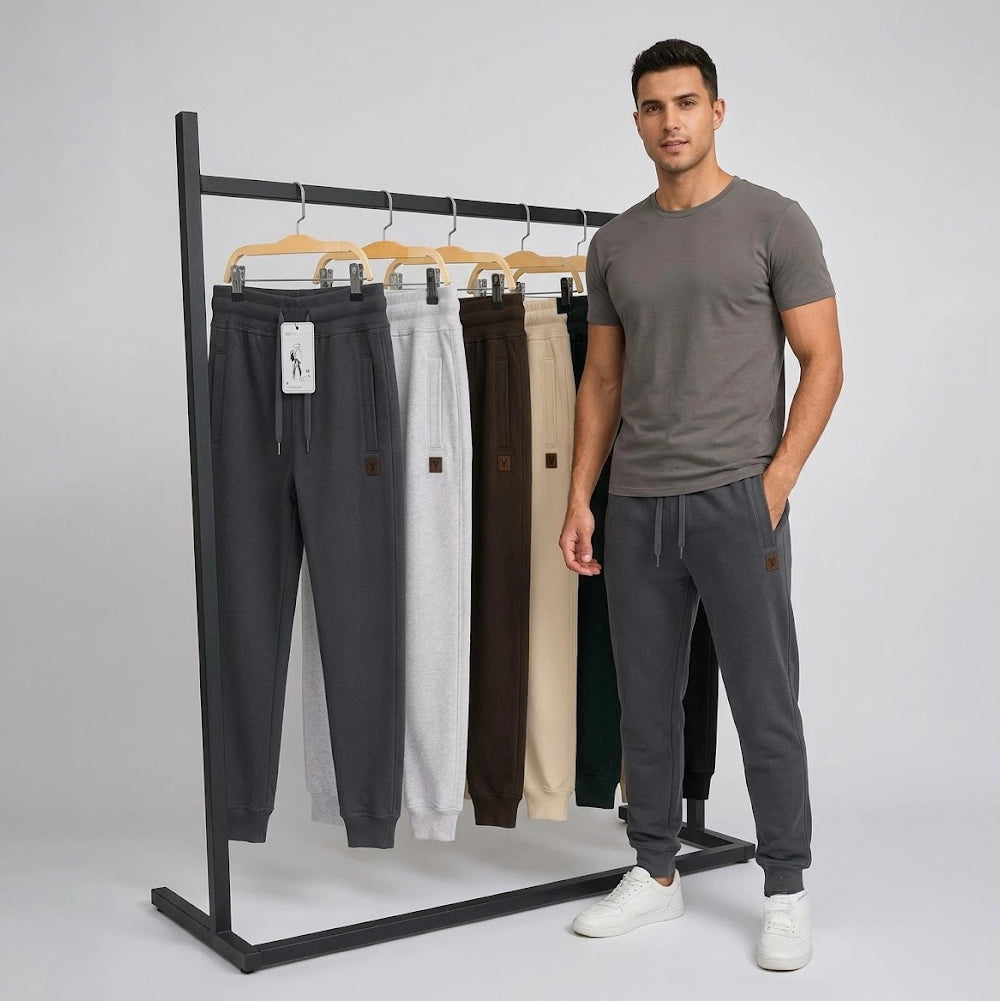 بنطلون شروال رجالي قطن ظهر فوطة رمادي فاتح جميع المواسم من فارسكو - 1058-Dark-Grey