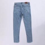 بنطلون جينز مخربش رجالي نيو لاند جينز فاتح جميع المواسم من اس كيه اتش - 106651-LJ