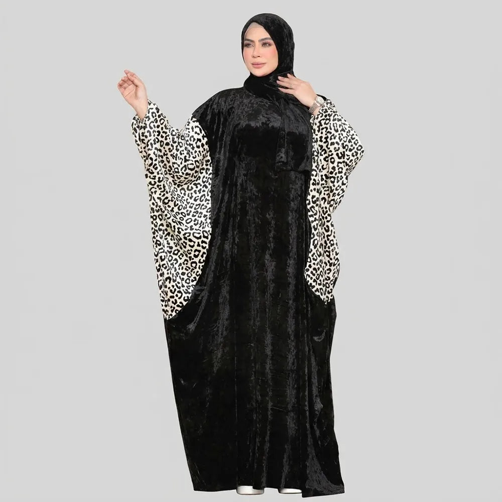 عباية استقبال حريمى قطيفة هايدي الوان متعددة شتوى من سوق العباية - 1074