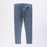 بنطلون جينز ساده رجالي نيو سكاي ليكرا جينز غامق جميع المواسم من اس كيه اتش - 107421-DJ