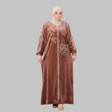 عباية استقبال حريمى قطيفة هايدي الوان متعددة شتوى من سوق العباية - 1089