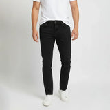 بنطلون جينز ساده رجالي نيو سكاي ليكرا اسود جميع المواسم من اس كيه اتش - 109507-BK