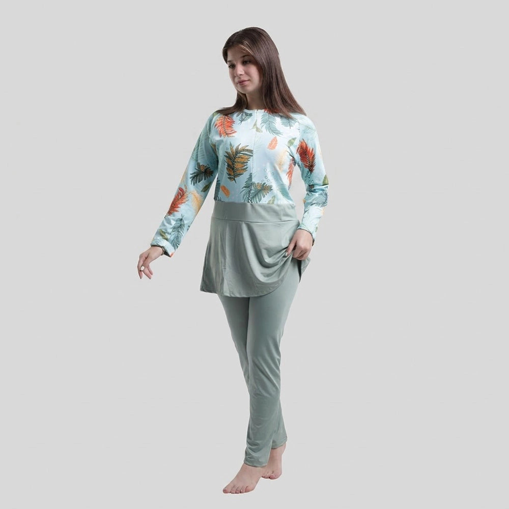 مايوة رسومات بناتى وتر بروف الوان متعددة صيفى من لارك ارت - 1096