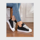 حذاء سنيكرز حريمى فوندي جلد إسكاي مستورد ونعل PVC حقن الوان متعددة جميع المواسم من دودو - 1108-1