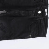 بنطلون جينز تقطيع رجالي نيو سكاي قطن اسود جميع المواسم من اس كيه اتش - 111793-BK