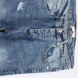 بنطلون جينز تقطيع رجالي نيو سكاي قطن رمادي غامق جميع المواسم من اس كيه اتش - 111793-DJ