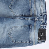 بنطلون جينز تقطيع رجالي نيو سكاي قطن رمادي غامق جميع المواسم من اس كيه اتش - 111793-DJ