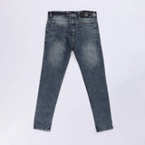 بنطلون جينز تقطيع رجالي نيو سكاي قطن ازرق جميع المواسم من اس كيه اتش - 111793-K