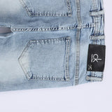 بنطلون جينز تقطيع رجالي نيو سكاي قطن جينز فاتح جميع المواسم من اس كيه اتش - 111793-LJ