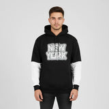 سويتشيرت مطبوع رجالي ميلتون اسود شتوي من اس كيه اتش - 112855-1