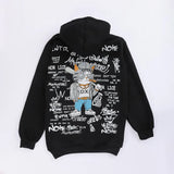 سويتشيرت مطبوع رجالي ميلتون اسود شتوي من اس كيه اتش - 112855-26