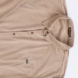 قميص مضلع ساده رجالي قطيفه بيج شتوي من اس كيه اتش - 112893-BJ