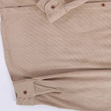 قميص مضلع ساده رجالي قطيفه بيج شتوي من اس كيه اتش - 112893-BJ