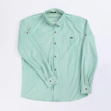 قميص مضلع ساده رجالي قطيفه بستاج شتوي من اس كيه اتش - 112893-BS