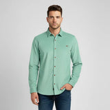 قميص مضلع ساده رجالي قطيفه بستاج شتوي من اس كيه اتش - 112893-BS