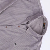 قميص مضلع ساده رجالي قطيفه رمادي شتوي من اس كيه اتش - 112893-GY