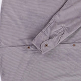 قميص مضلع ساده رجالي قطيفه رمادي شتوي من اس كيه اتش - 112893-GY