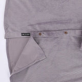 قميص مضلع ساده رجالي قطيفه رمادي شتوي من اس كيه اتش - 112893-GY