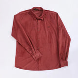 قميص مضلع ساده رجالي قطيفه نبيتي شتوي من اس كيه اتش - 112893-MR