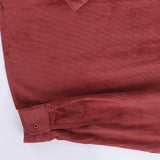 قميص مضلع ساده رجالي قطيفه نبيتي شتوي من اس كيه اتش - 112893-MR