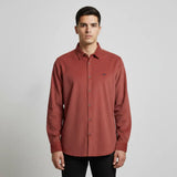 قميص مضلع ساده رجالي قطيفه نبيتي شتوي من اس كيه اتش - 112893-MR