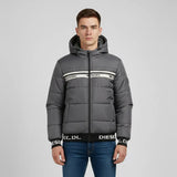 جاكيت بامب ساده رجالي سوفت رمادي غامق شتوي من اس كيه اتش - 112965-DG