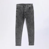 بنطلون جينز ساده رجالي نيو سكاي ليكرا رمادي جميع المواسم من اس كيه اتش - 113030-GY