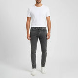 بنطلون جينز ساده رجالي نيو سكاي ليكرا رمادي جميع المواسم من اس كيه اتش - 113030-GY