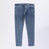 بنطلون جينز مخربش رجالي نيو سكاي ليكرا رمادي غامق جميع المواسم من اس كيه اتش - 113031-DJ