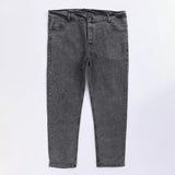 بنطلون جينز مخربش رجالي نيو لاند رمادي غامق جميع المواسم من اس كيه اتش - 113091-DG