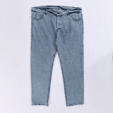 بنطلون جينز مخربش رجالي نيو لاند جينز فاتح جميع المواسم من اس كيه اتش - 113091-LJ