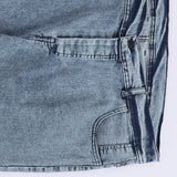 بنطلون جينز مخربش رجالي نيو لاند جينز فاتح جميع المواسم من اس كيه اتش - 113091-LJ