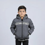 جاكيت بامب ساده اولادي سوفت رمادي غامق شتوي من اس كيه اتش - 113124-DG